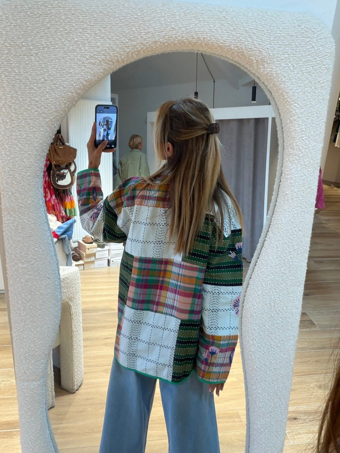 Hand embroidery patchwork Cardigan