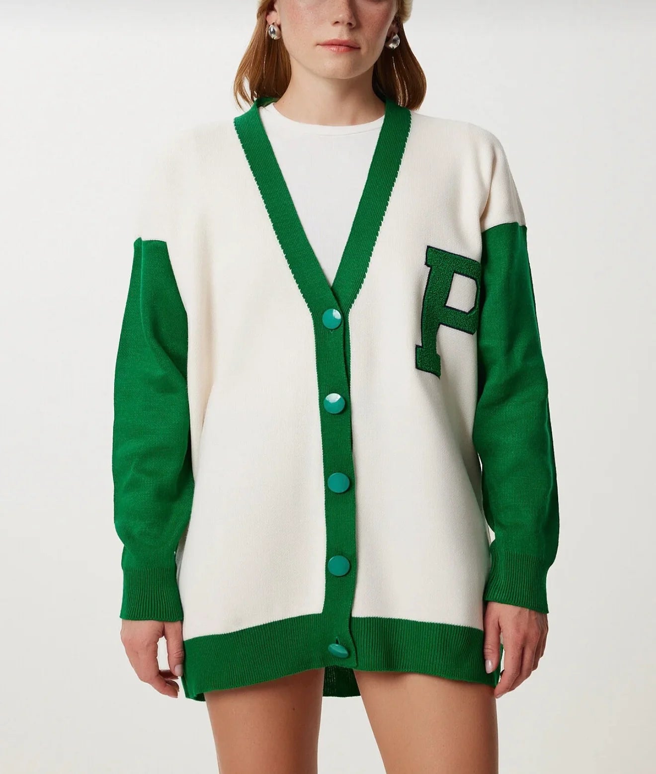 Oversized knit cardigan