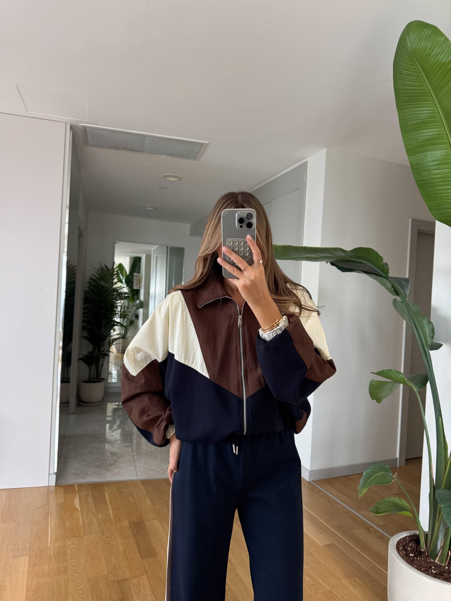 Color Block Thick Cotton Tracksuit