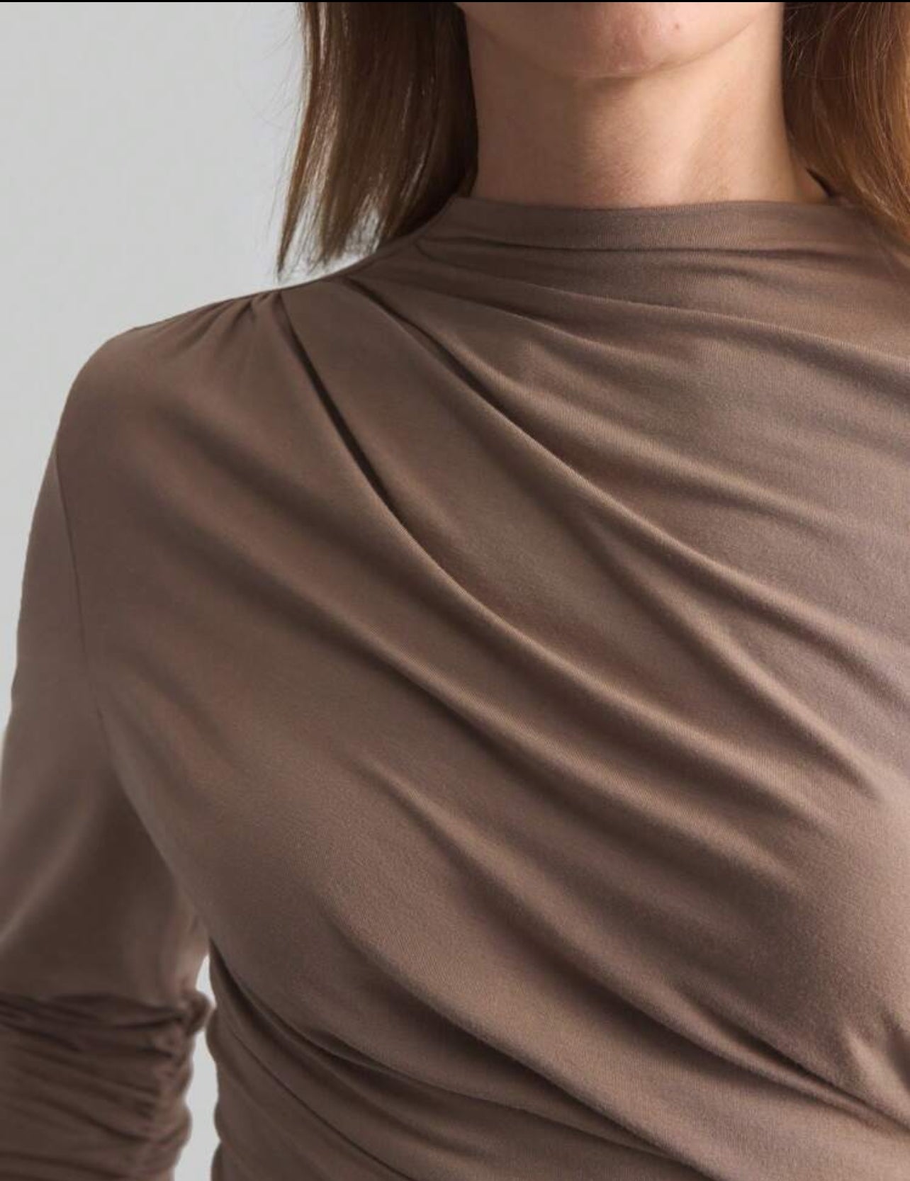 Long Sleeve Cotton Asymmetrical Top