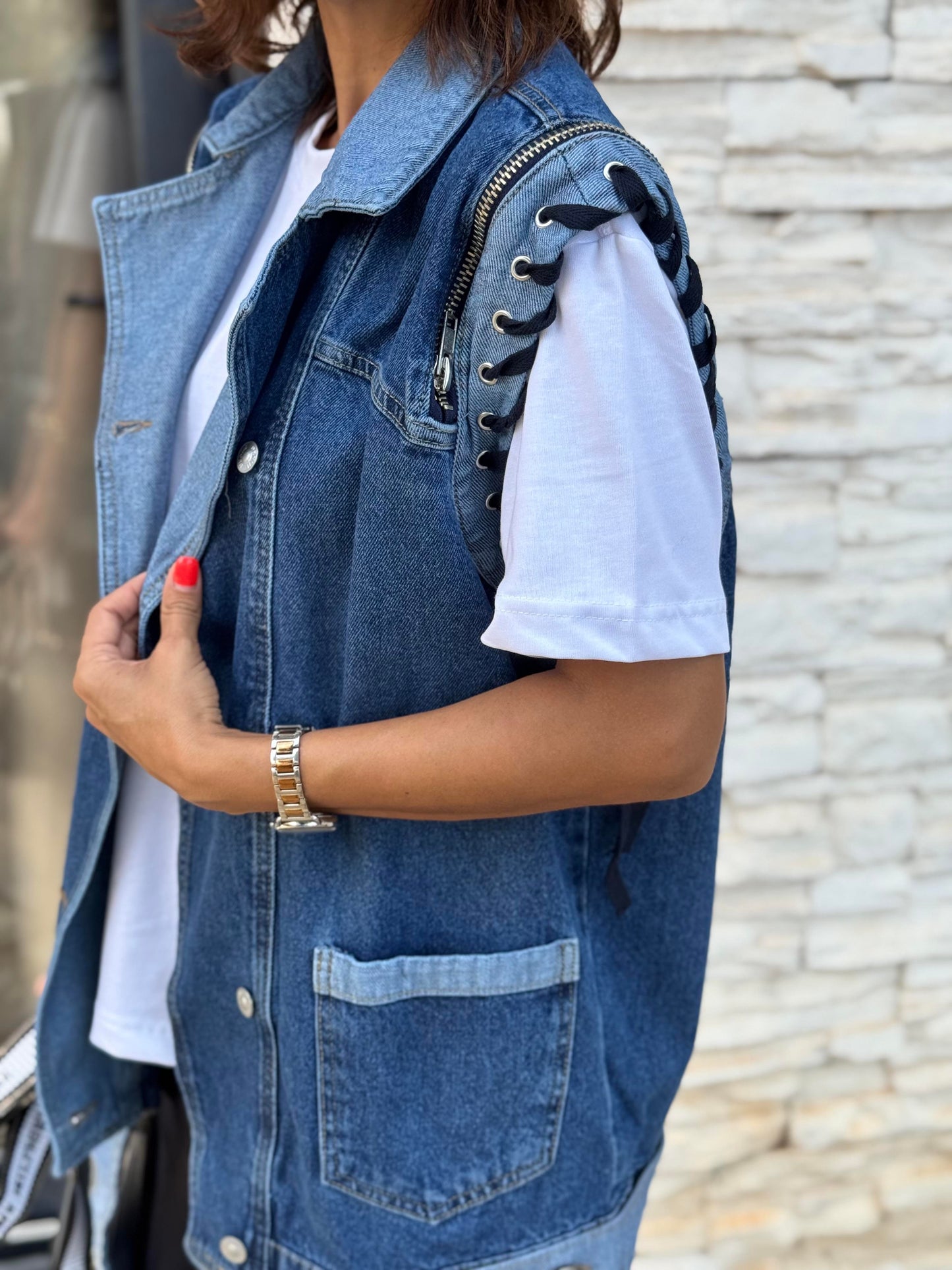 Denim Oversized Vest