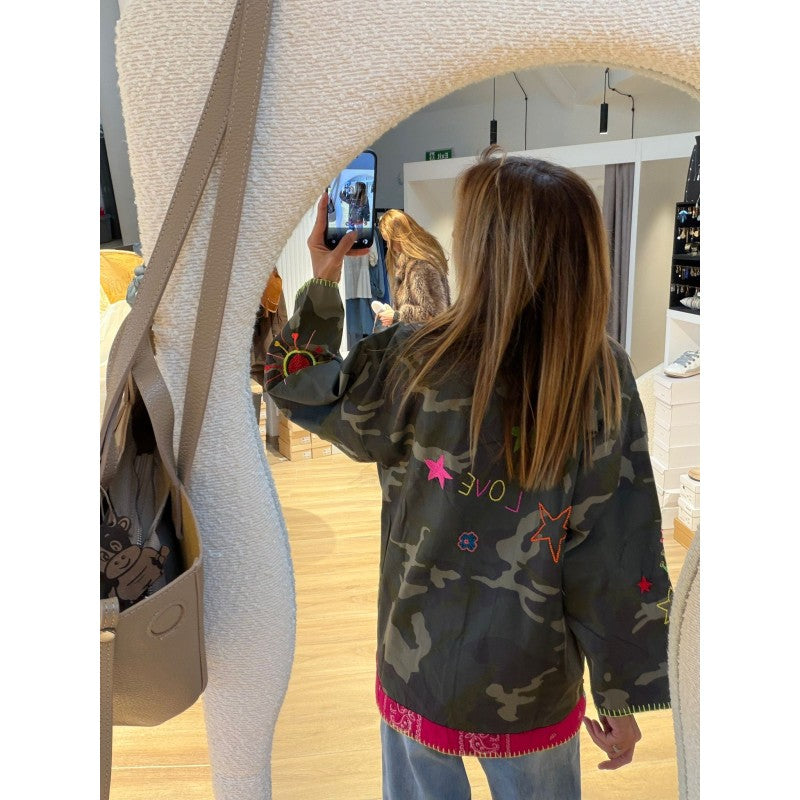 Army With bandana Print Jacket