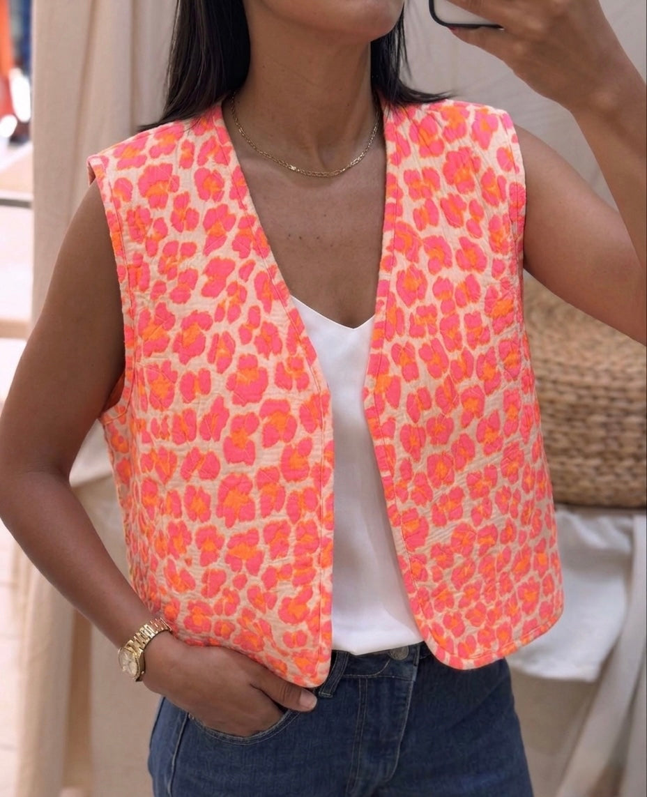 Neon Leopard Vest