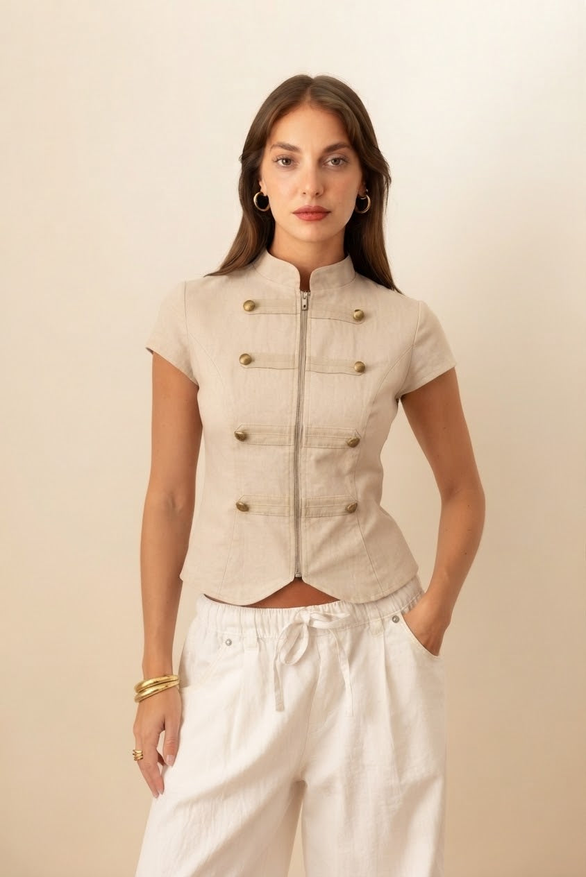 Napoleon Style zipper jacket