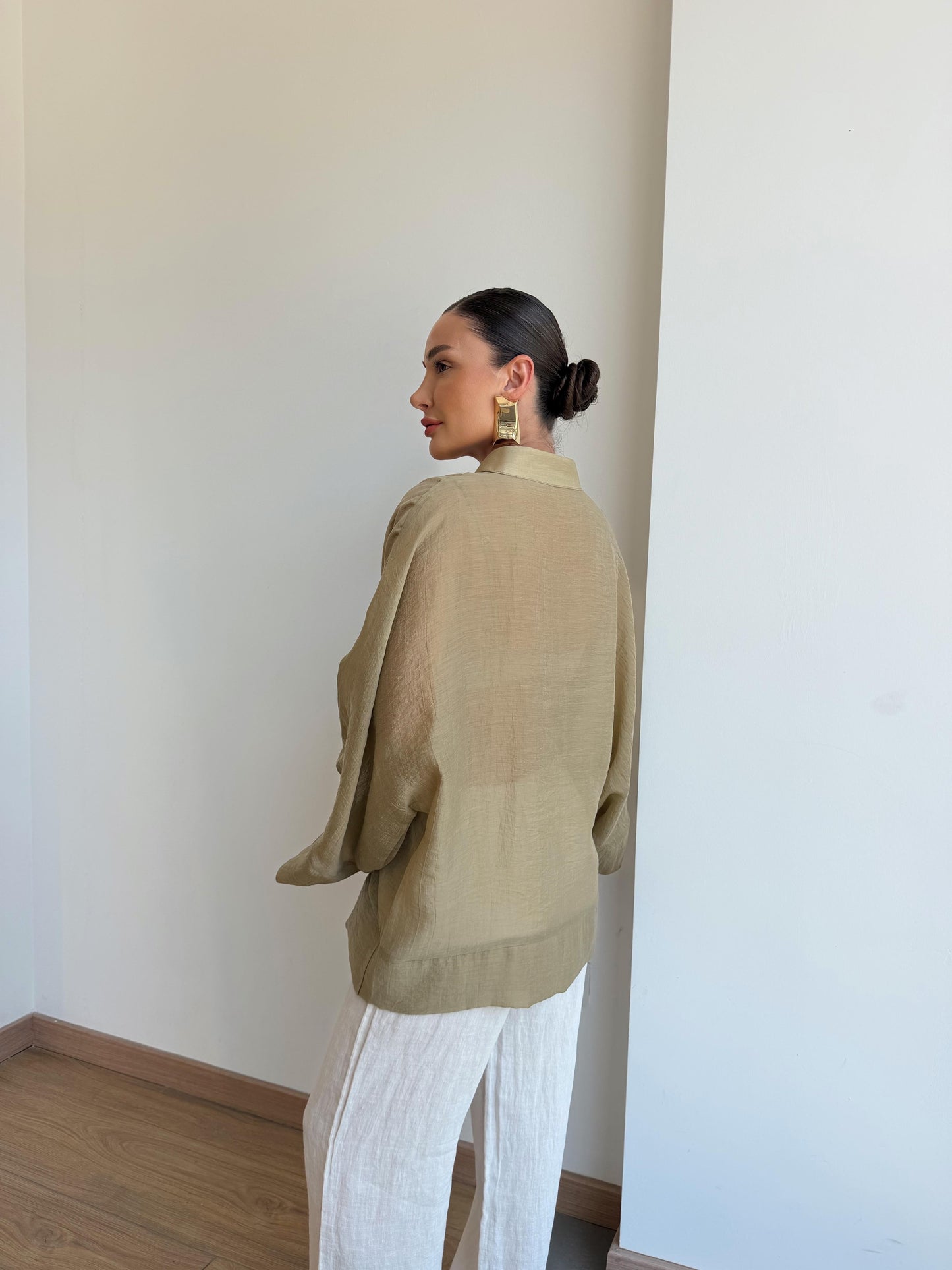 Chinese Style chifon Cafe Blouse