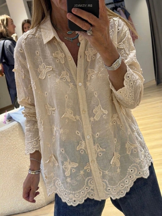 Butterfly Beige Shirt