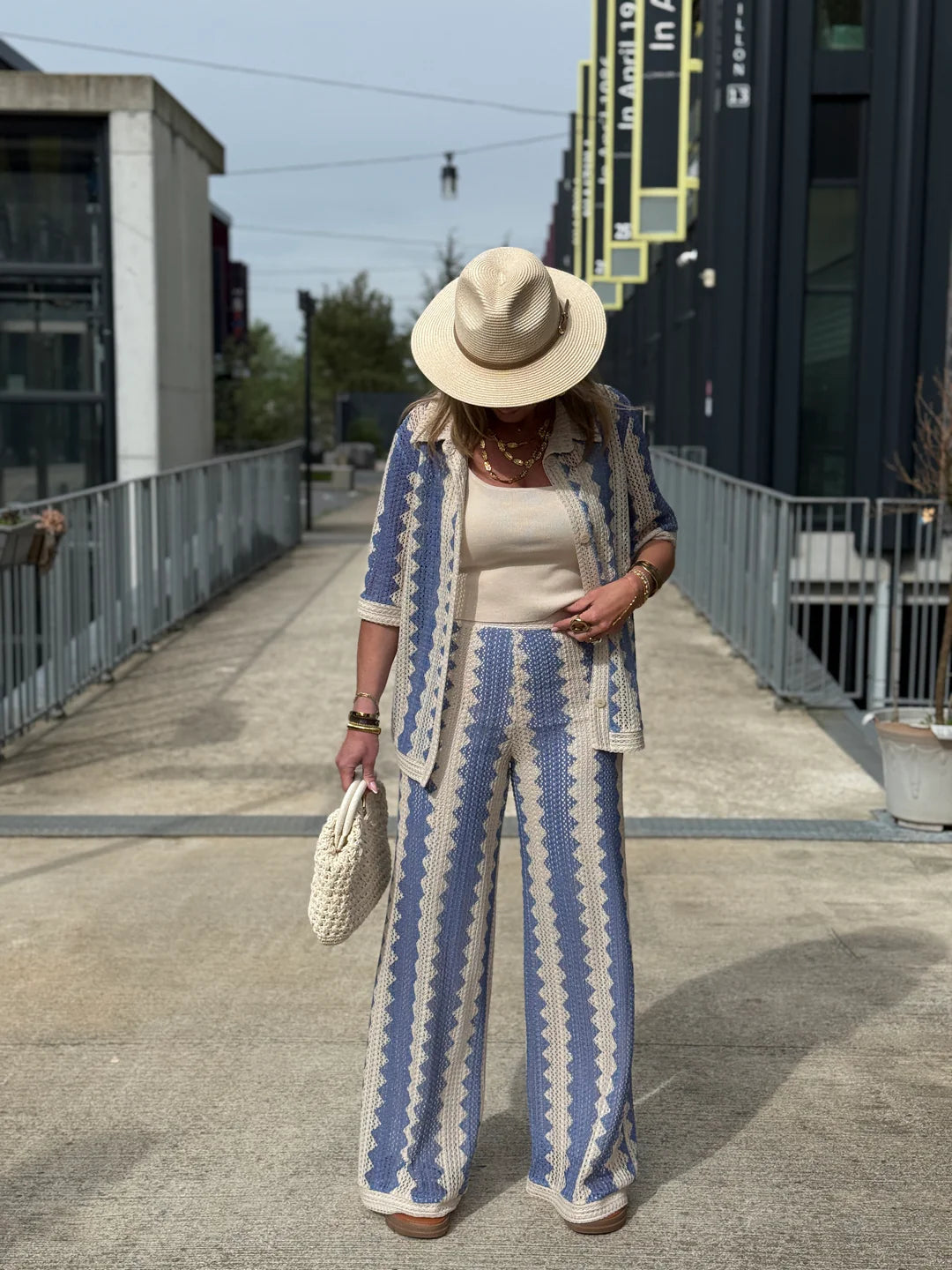 Knit pattern Blue Set