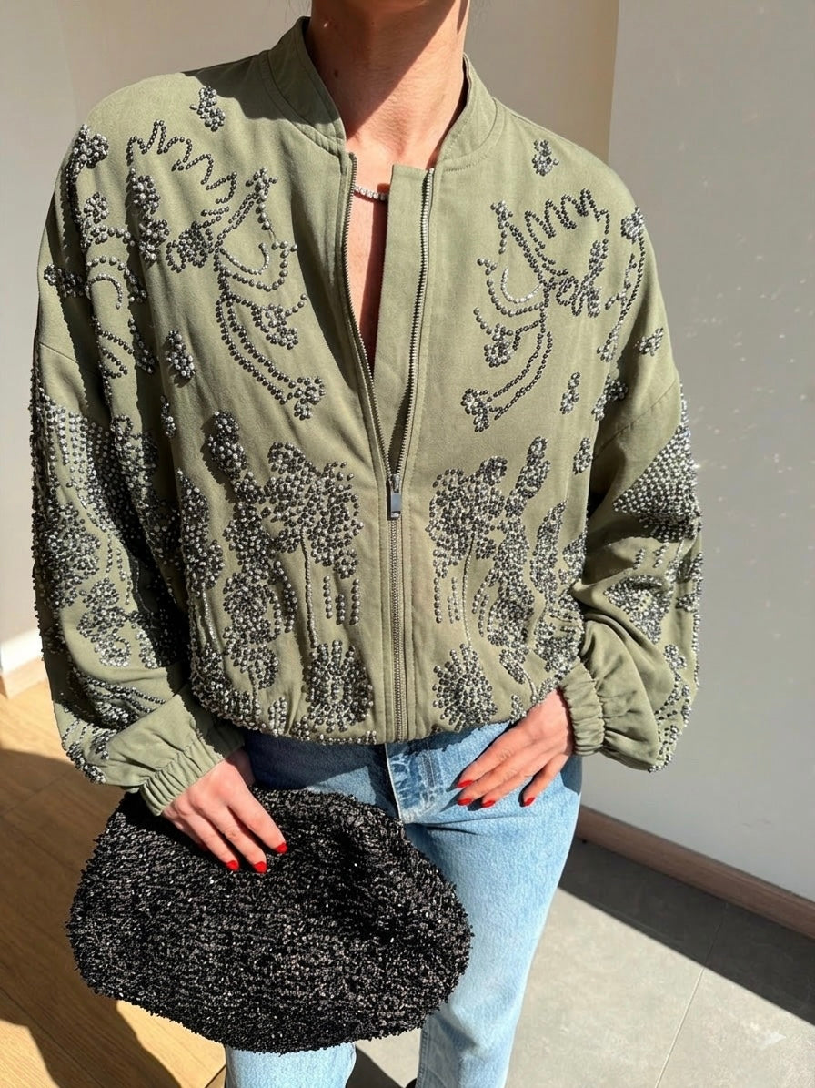 Studded Olive Jacket