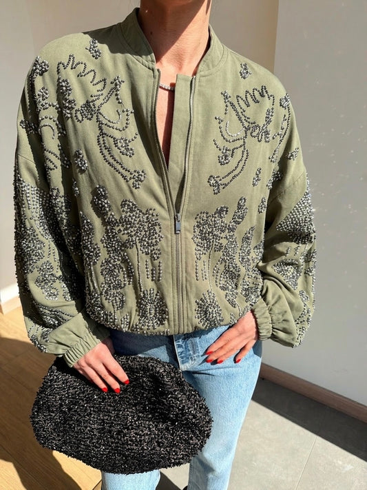 Studded Olive Jacket