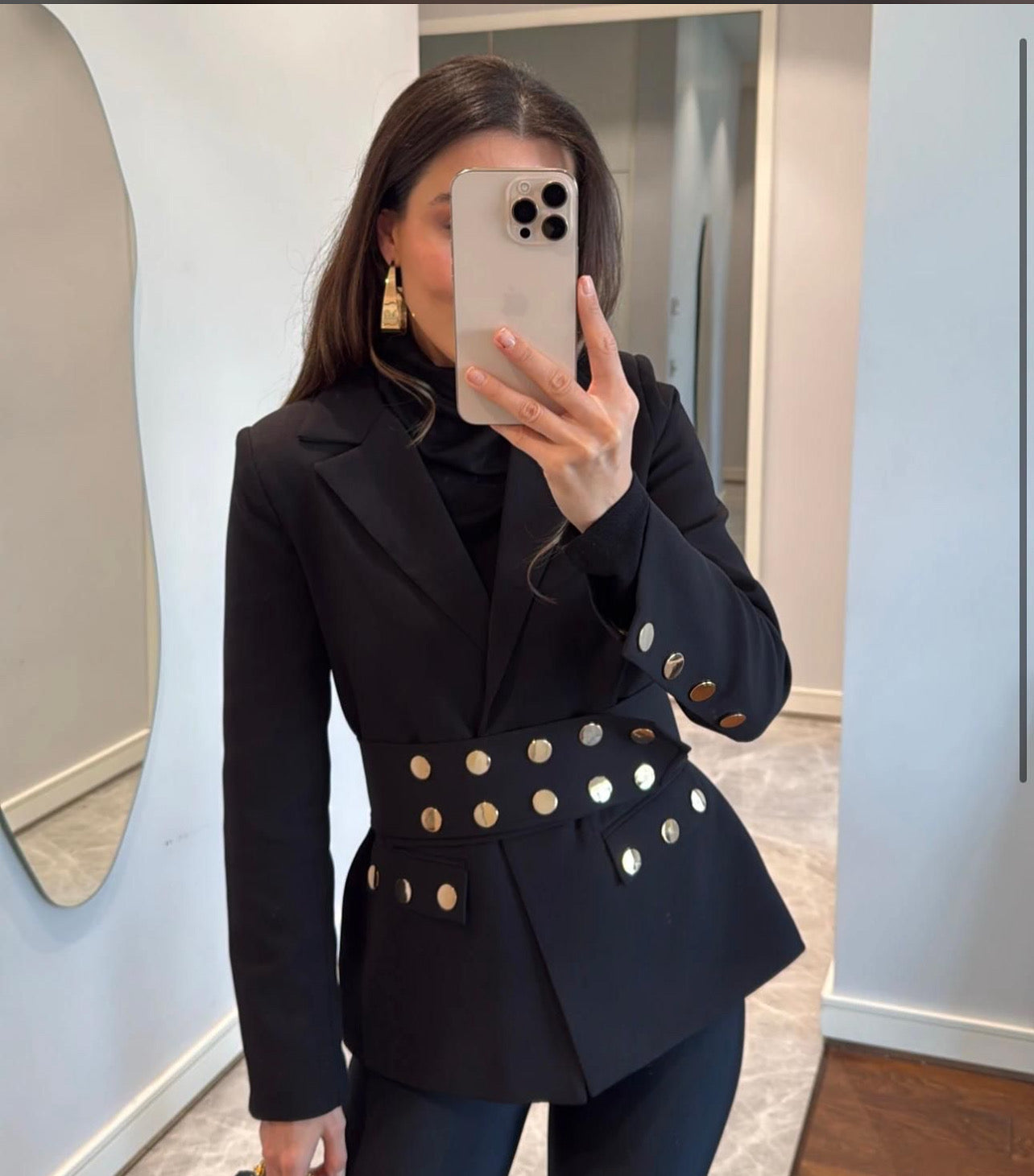 Black Blazer with Belt