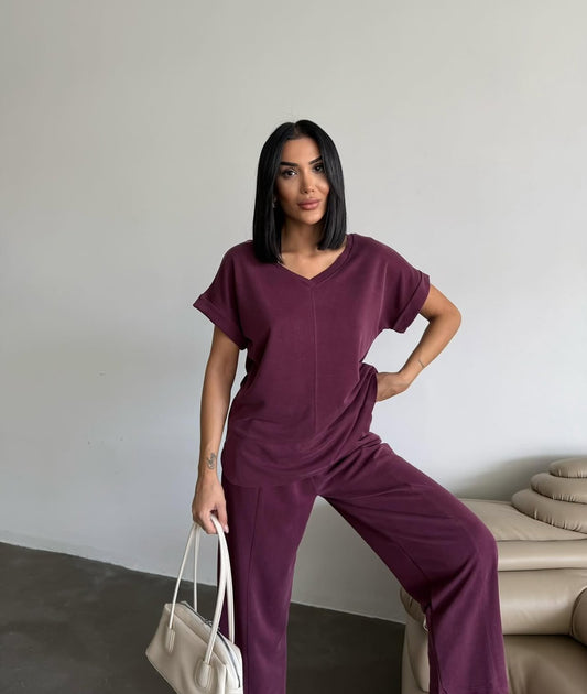 Burgundy Cotton Set