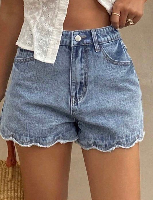 Denim blue short
