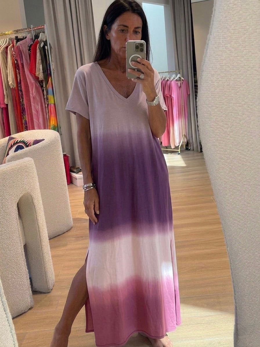 Cotton Maxi Tie Dye Dress
