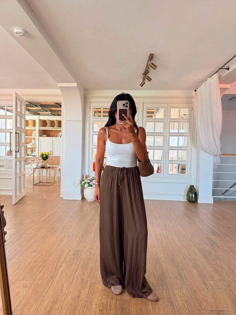 Satin wide leg Pants