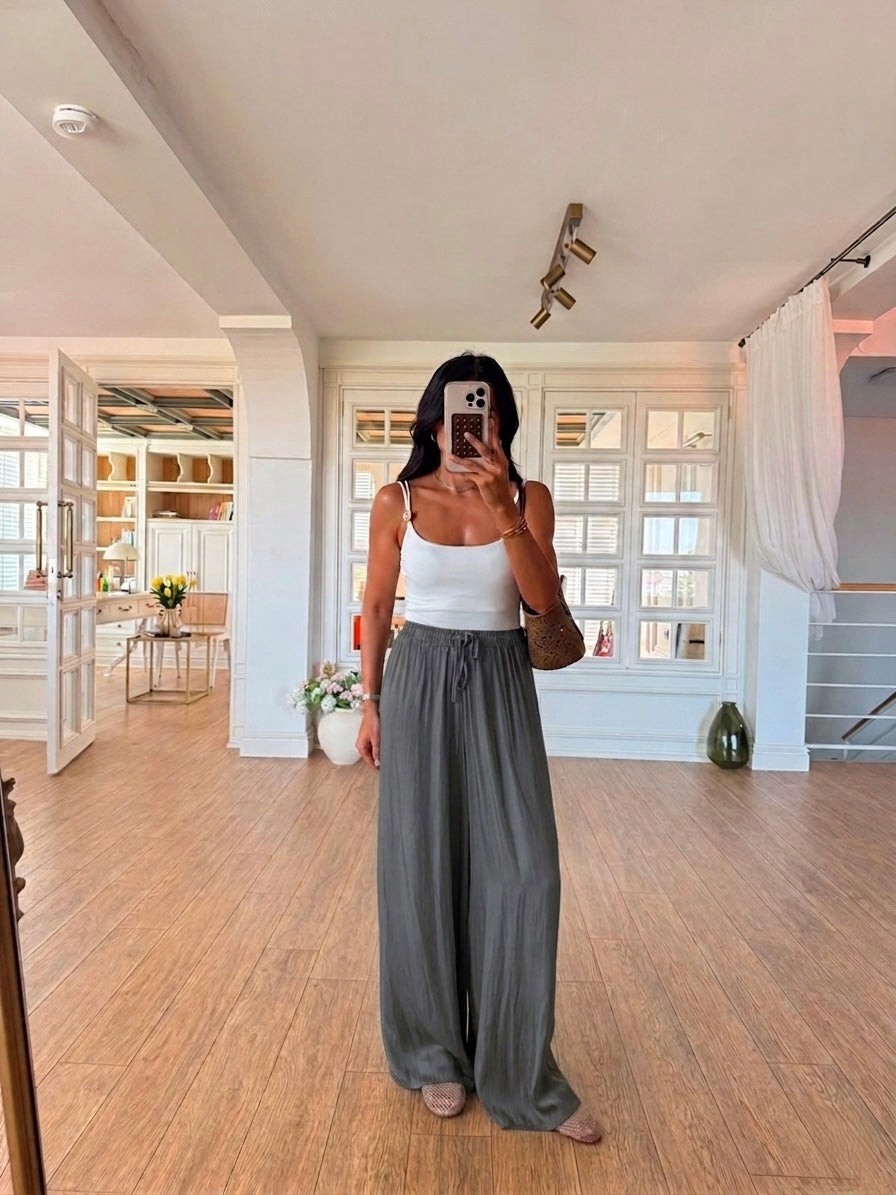 Satin wide leg Pants