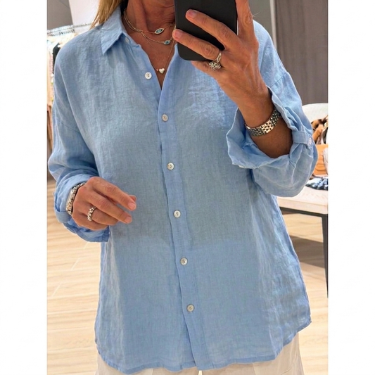 Sky Blue Italian 🇮🇹 Pure Linen Shirt