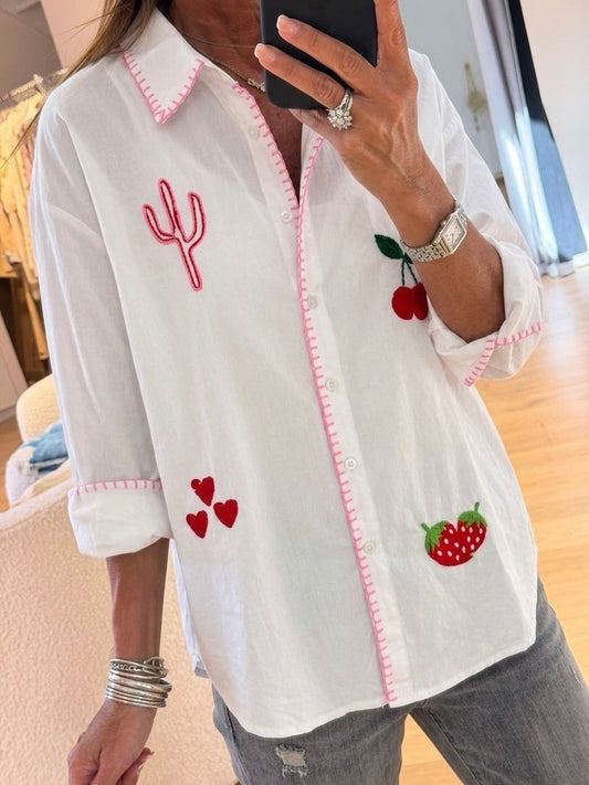 White Embroidery Shirt