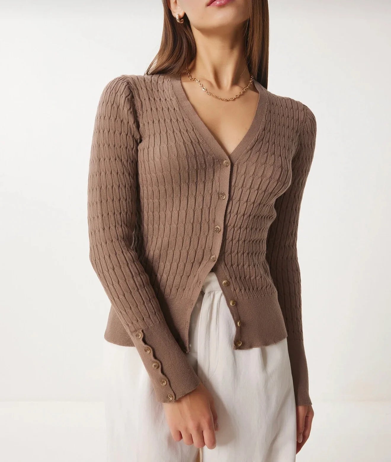 Cafe braided cardigan