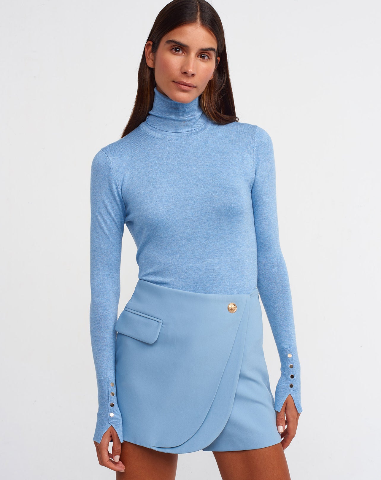 Knitted High Neck Pullover