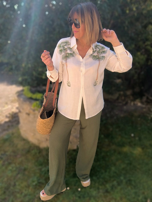 Embroidered Shirt Set