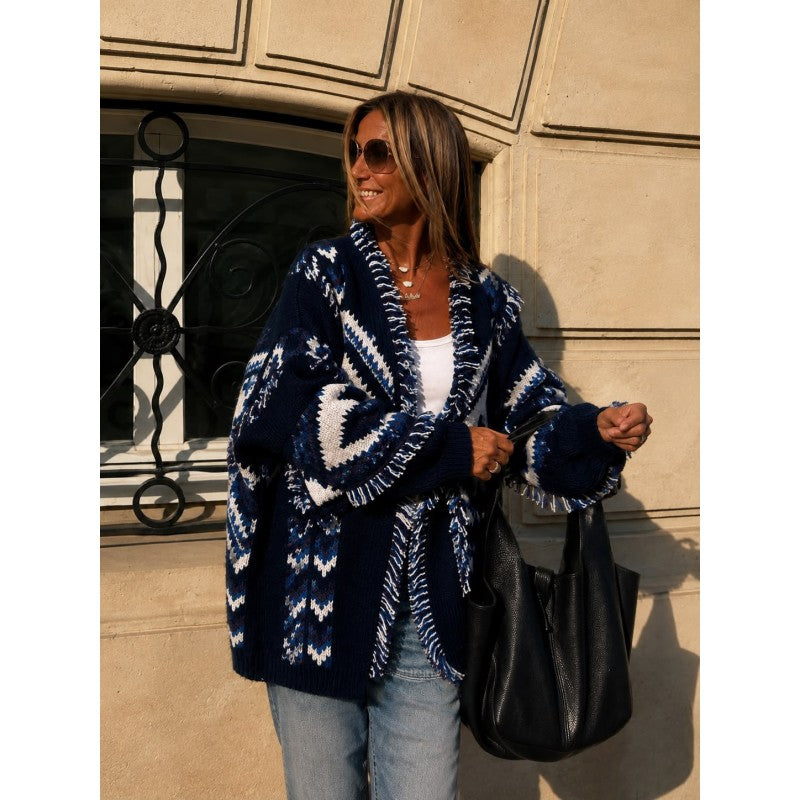 Blue Wool Cardigan