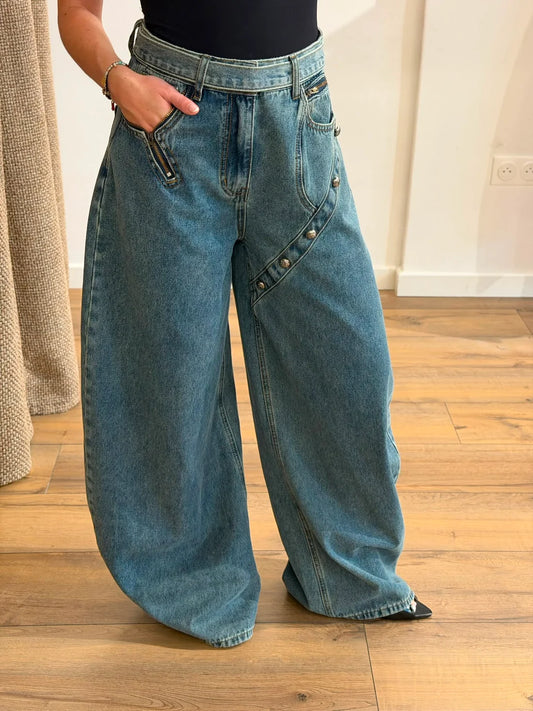 Blue barrel Denim