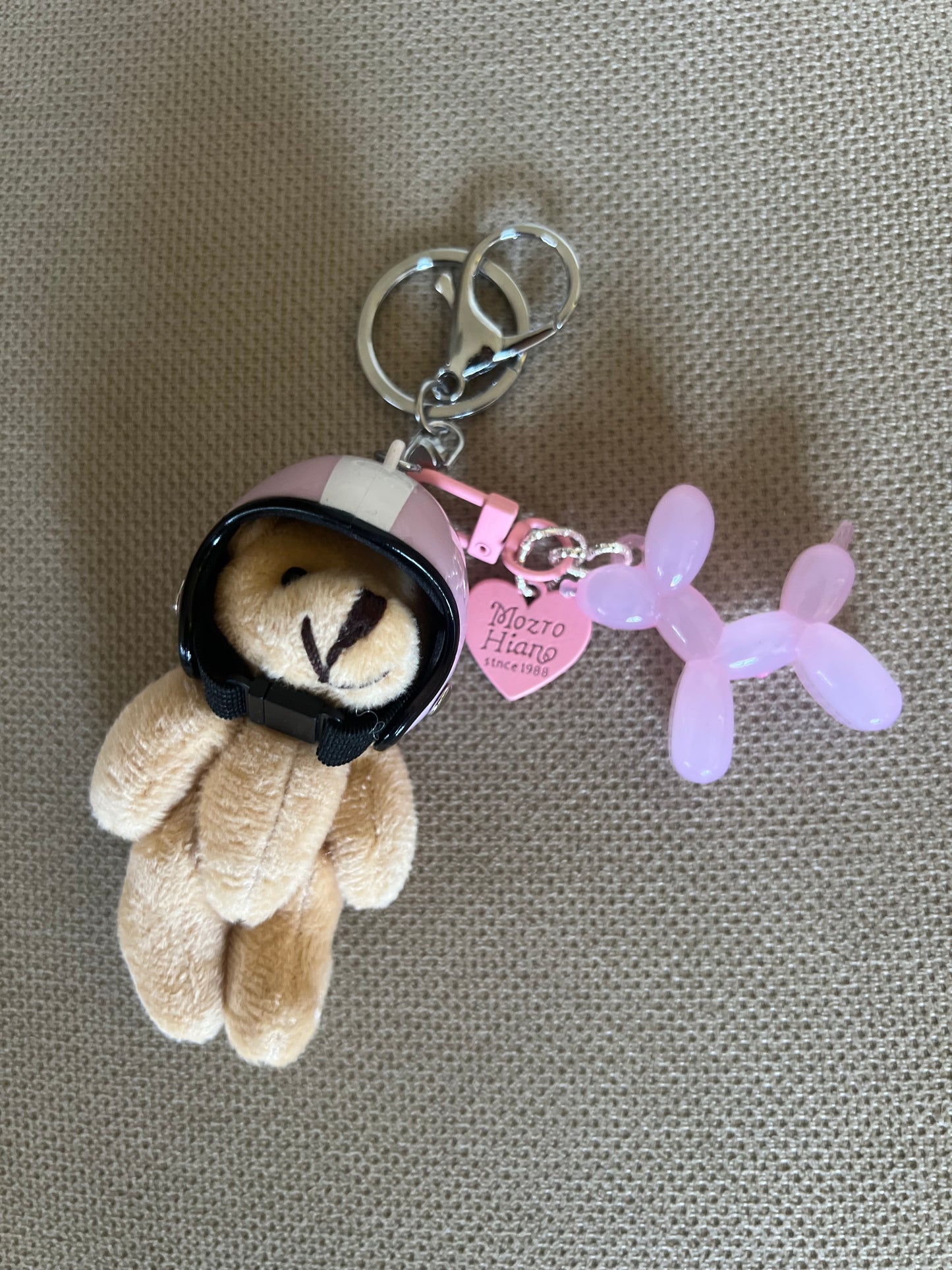 Pink Bear with Dog Balloon