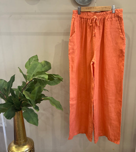 Italian 🇮🇹 Linen Orange Pants