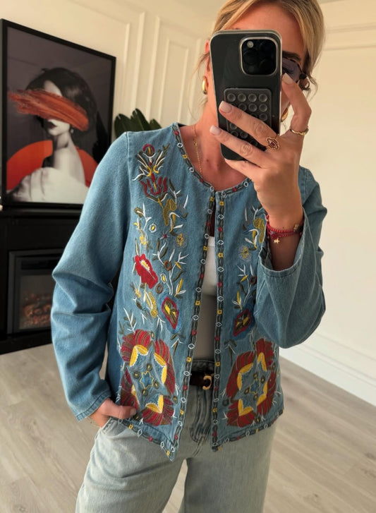 Embroidered Denim Jacket