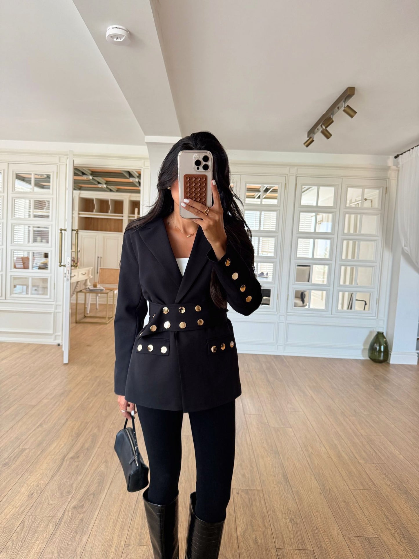 Black Blazer with Belt