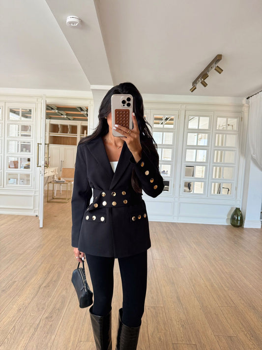 Black Blazer with Belt