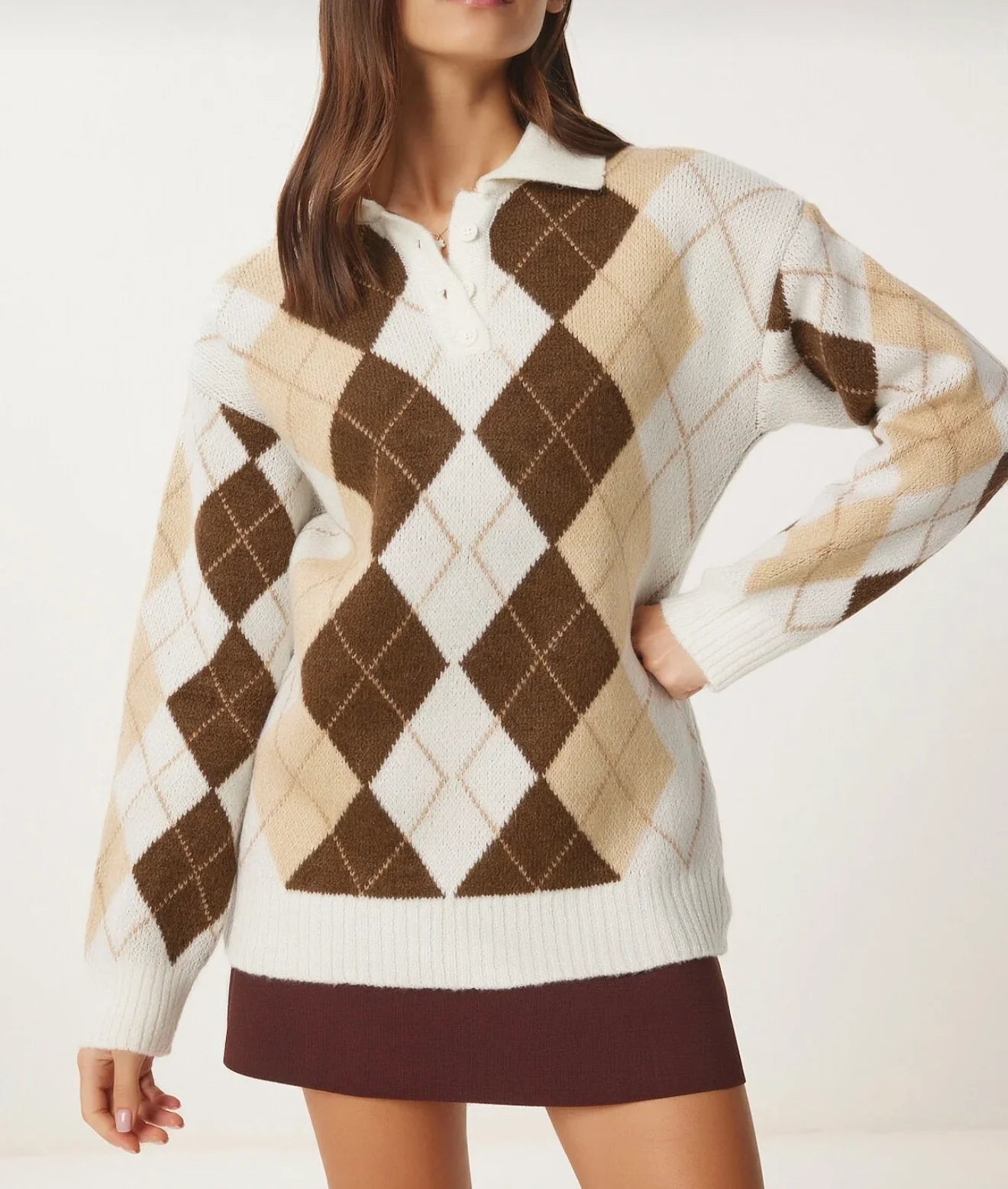 Pattern knitwear sweater