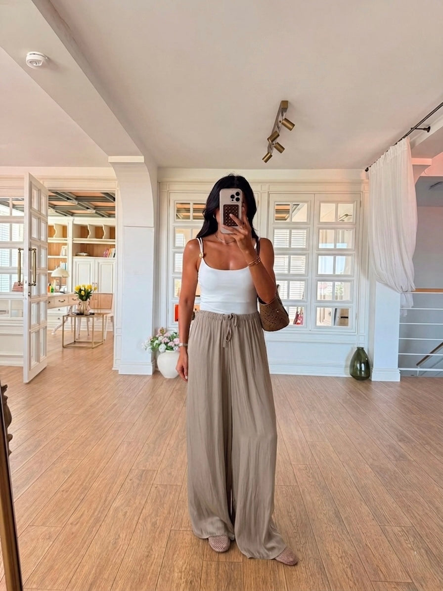 Satin wide leg Pants