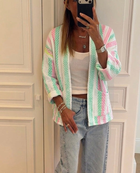 Neon Mint Colorful Cardigan