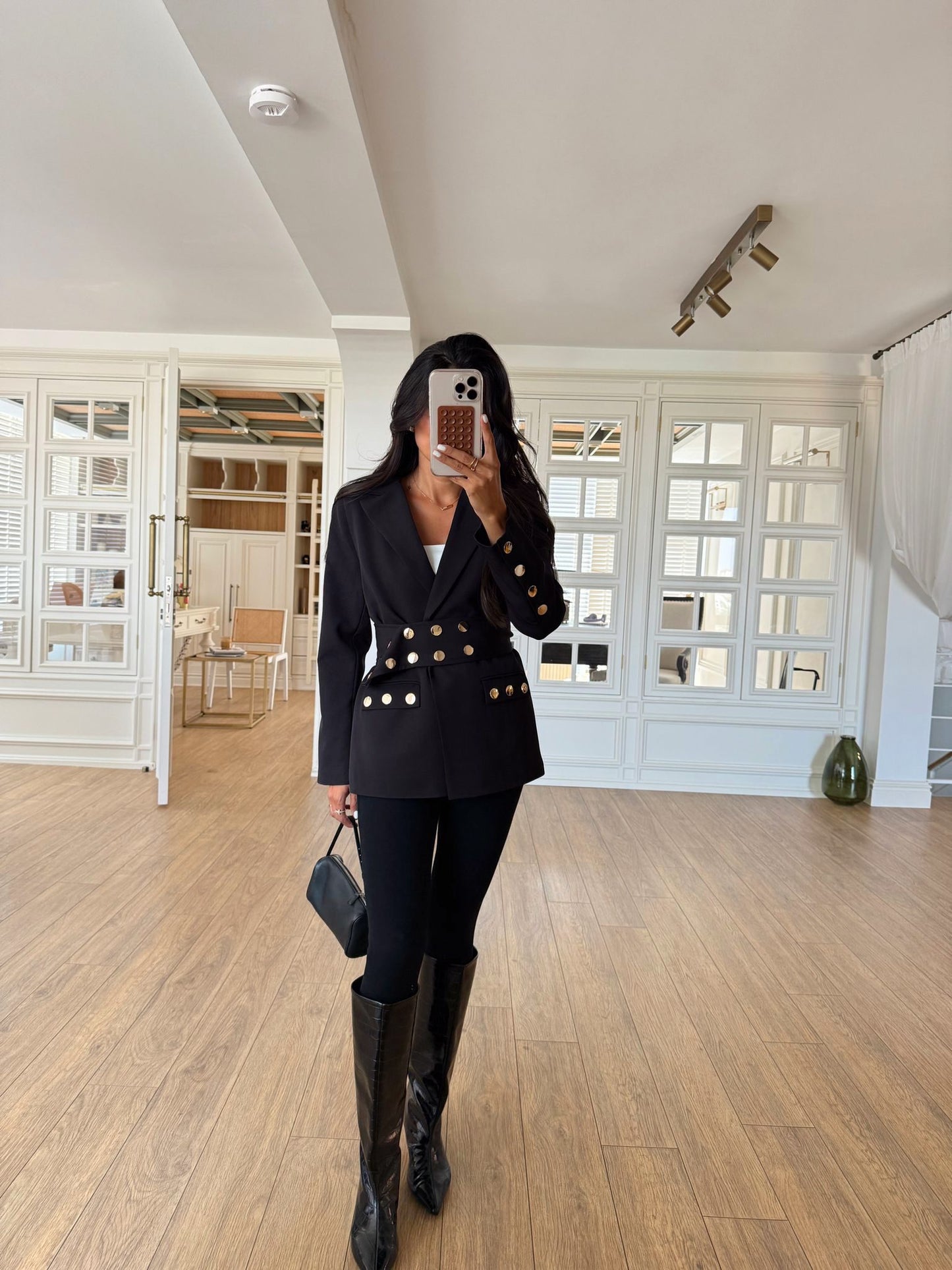 Black Blazer with Belt