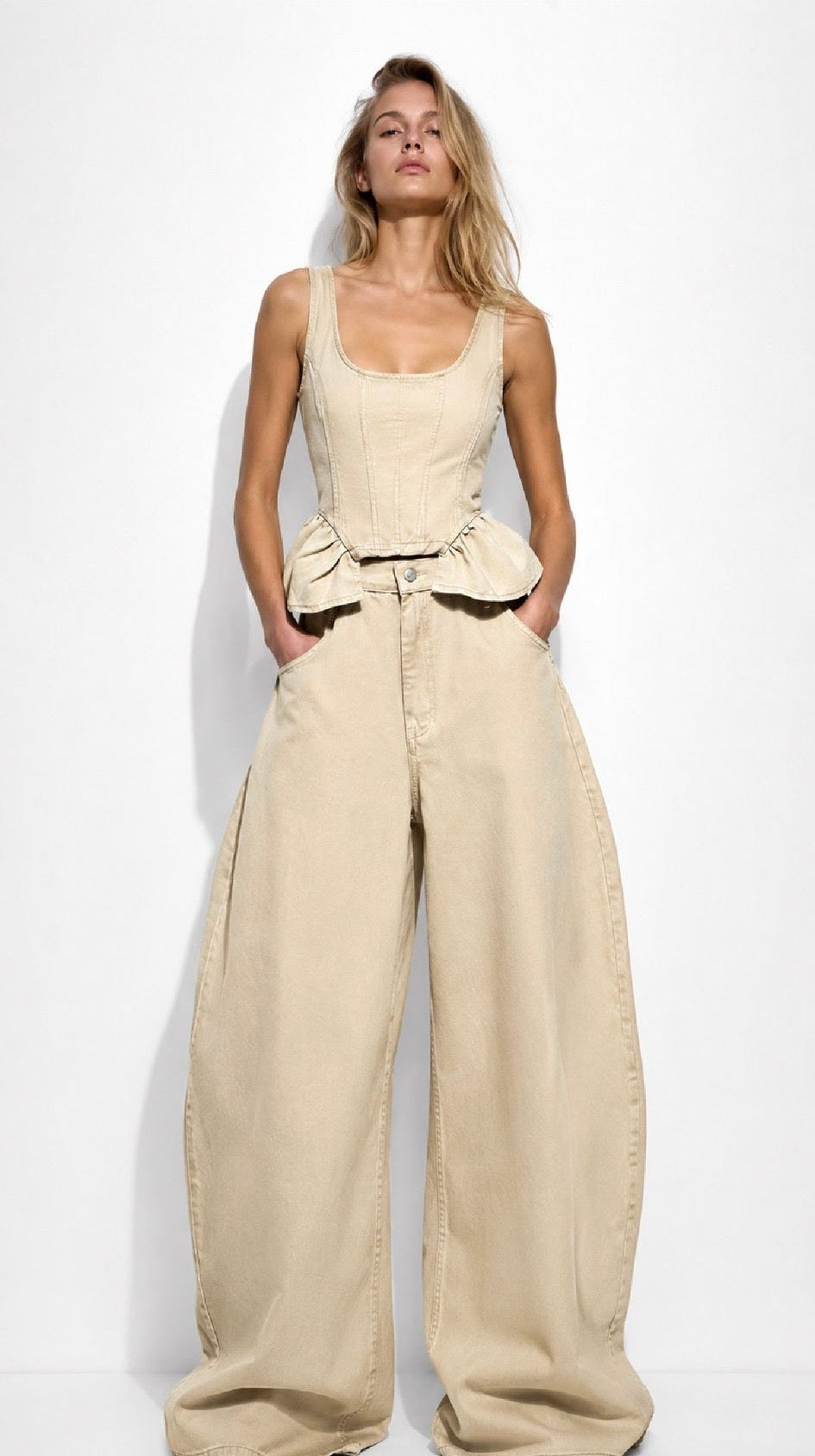 Denim Beige Set