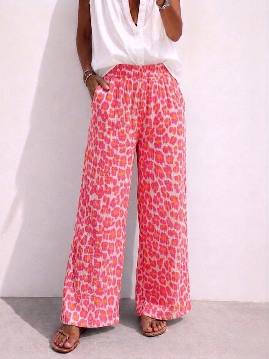 Leopard Neon Muslin Pants