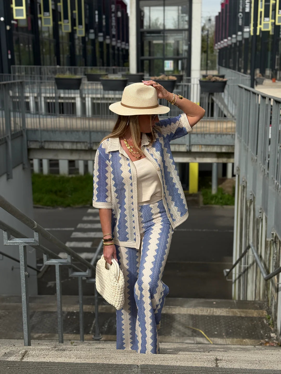 Knit pattern Blue Set