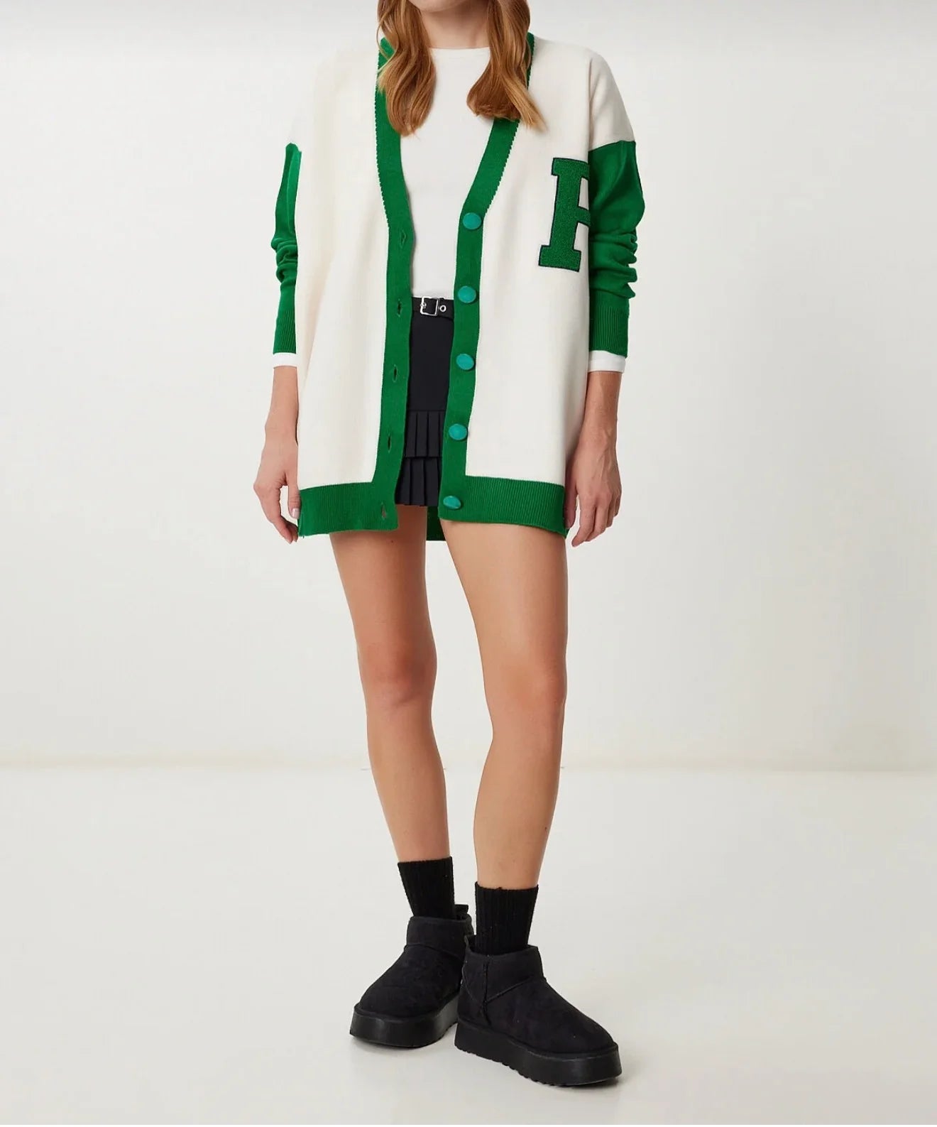Oversized knit cardigan