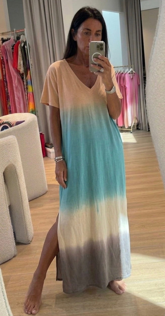 Cotton Maxi Tie Dye Dress
