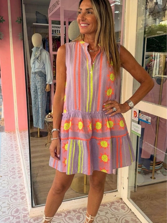 Multicolor Short Dress