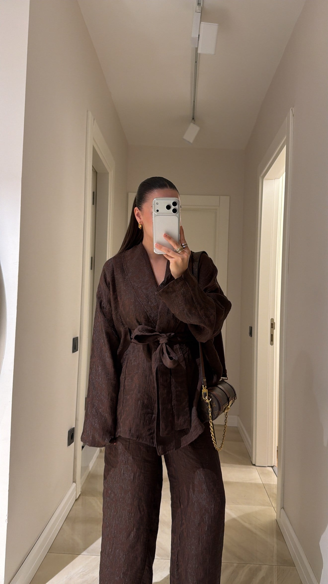 Brown Jersey Set