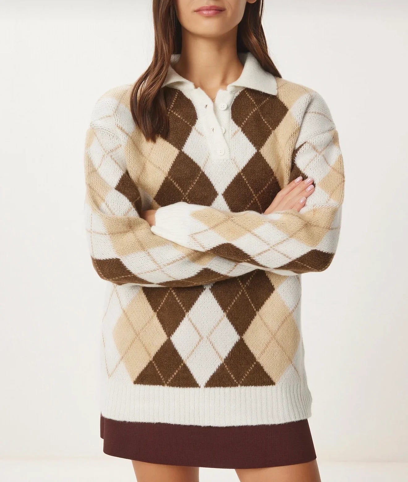 Pattern knitwear sweater