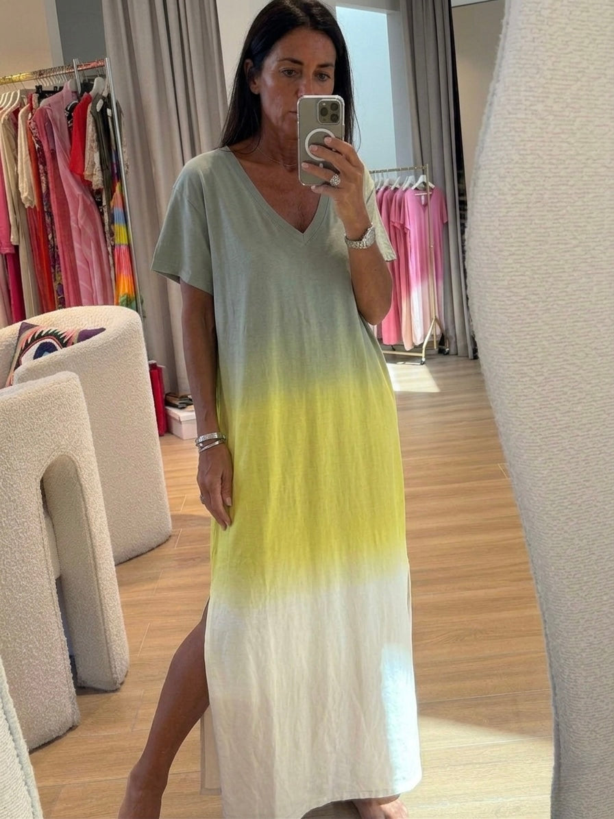 Cotton Maxi Tie Dye Dress