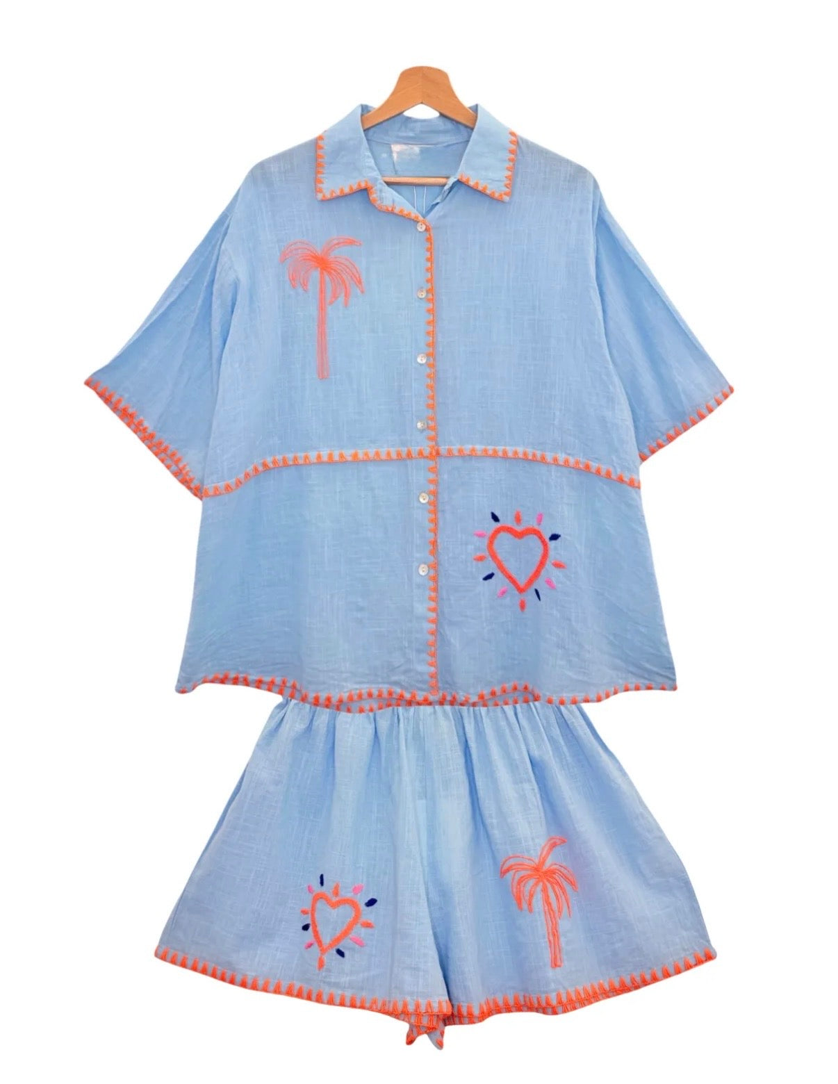 Blue Hand embroidery Set