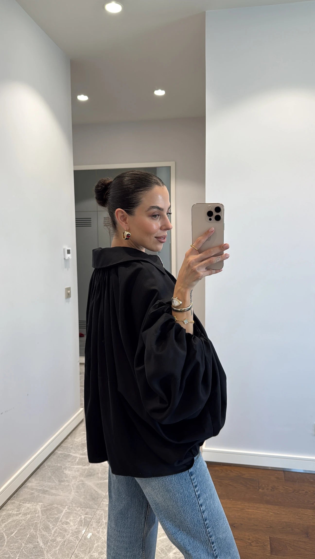 Oversized Black batwing sleeve Jacket