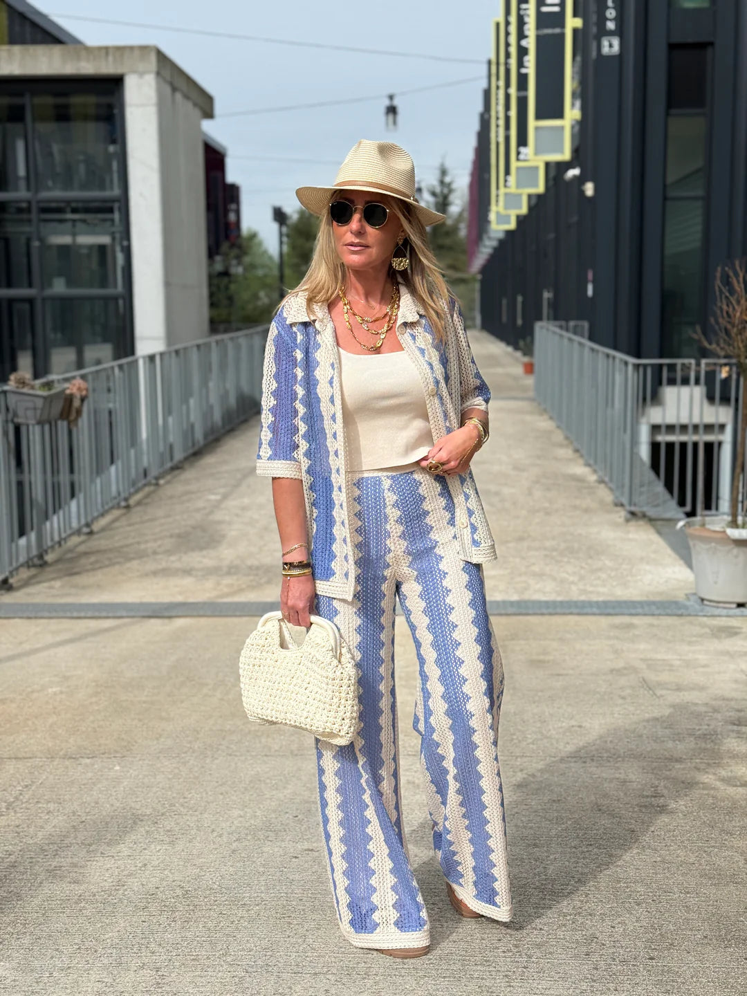 Knit pattern Blue Set