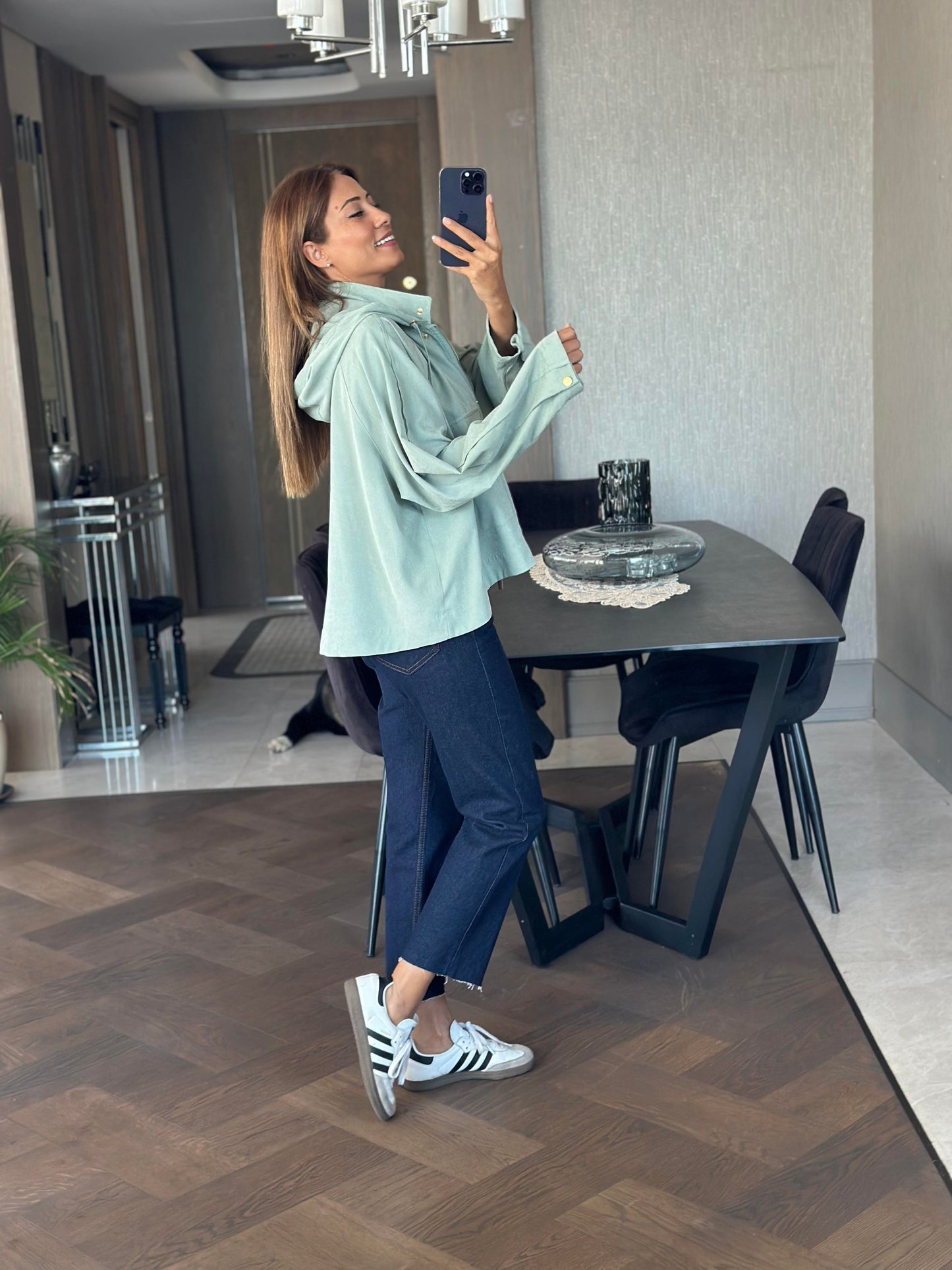 Oversized Mint Jacket