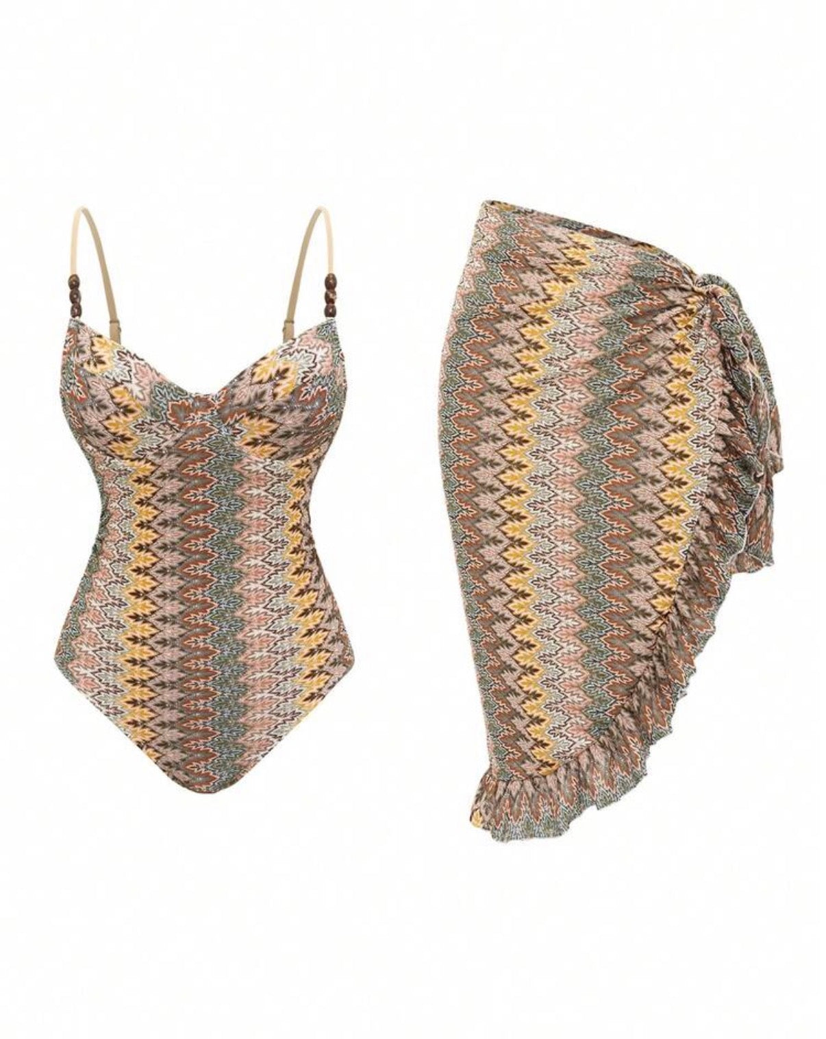 Two Piece Swimsuit with Coverup