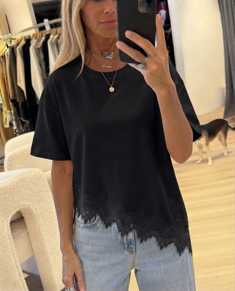 Asymmetrical black Tshirt